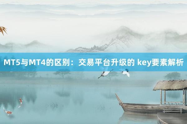 MT5与MT4的区别:交易平台升级的 key要素解析